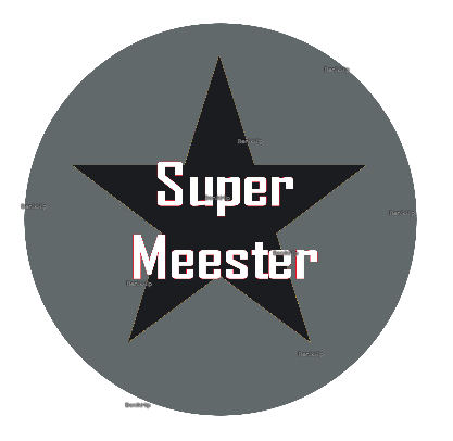 198 Button Super Meester Zwarte Ster